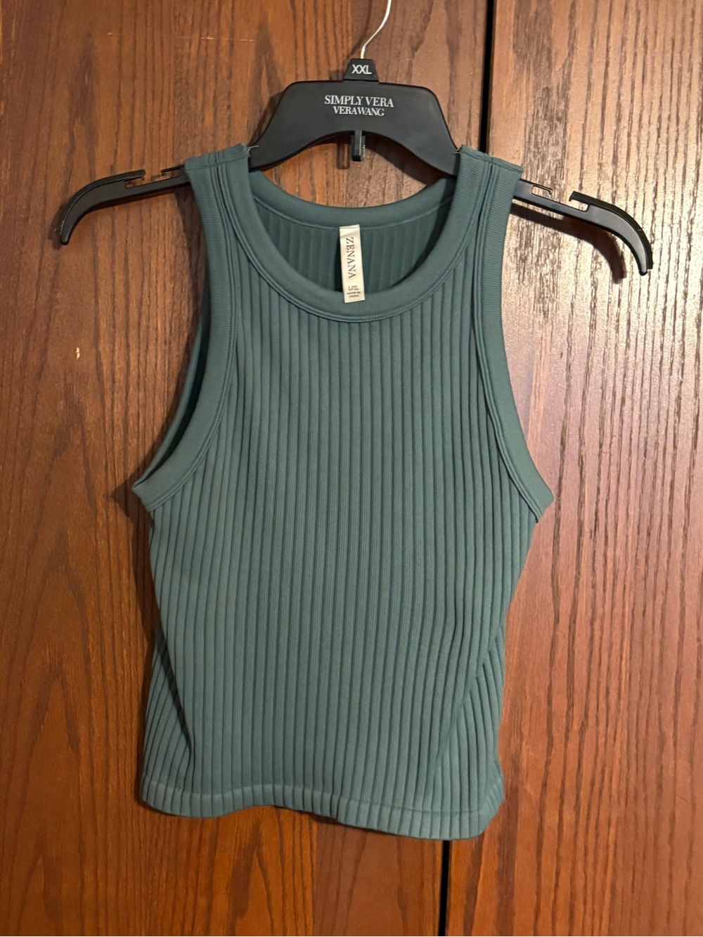 Zenana Outfitters Ribbed Tank Top in green/olive